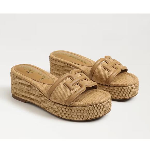 Sam Edelman Shoes - Sam Edelman Women's Sand Dune Leather Weave Pauleena Espadrille Sandals Size 6.5